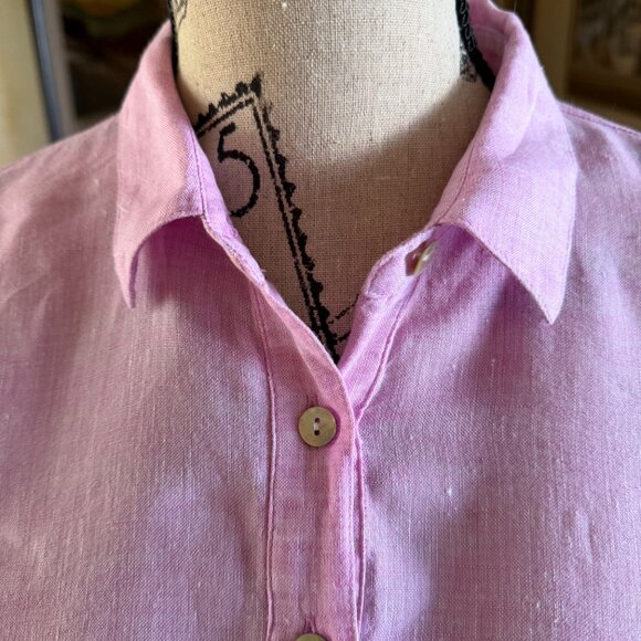J. Jill Pink Linen Tunic Size Small - Picture 5 of 12
